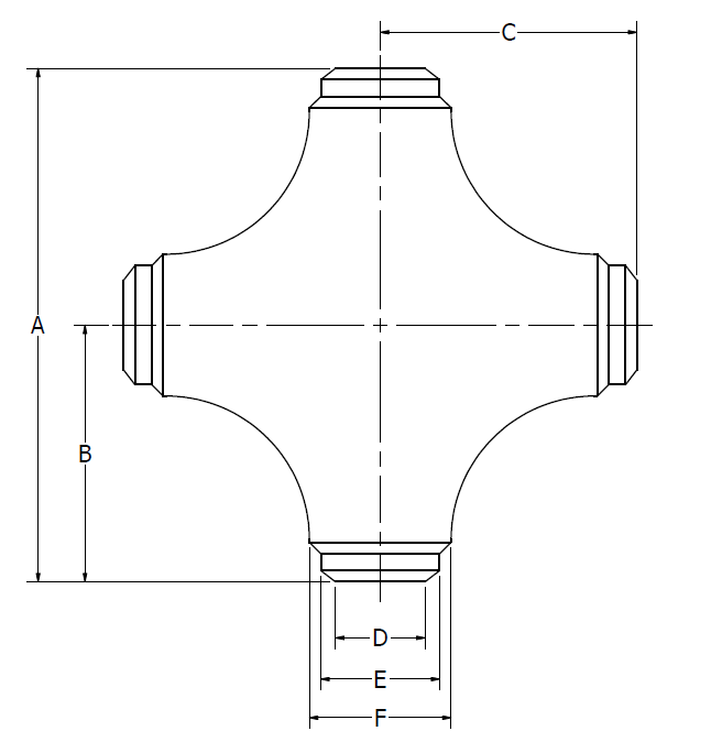 Long Sweep Full Flow Cross